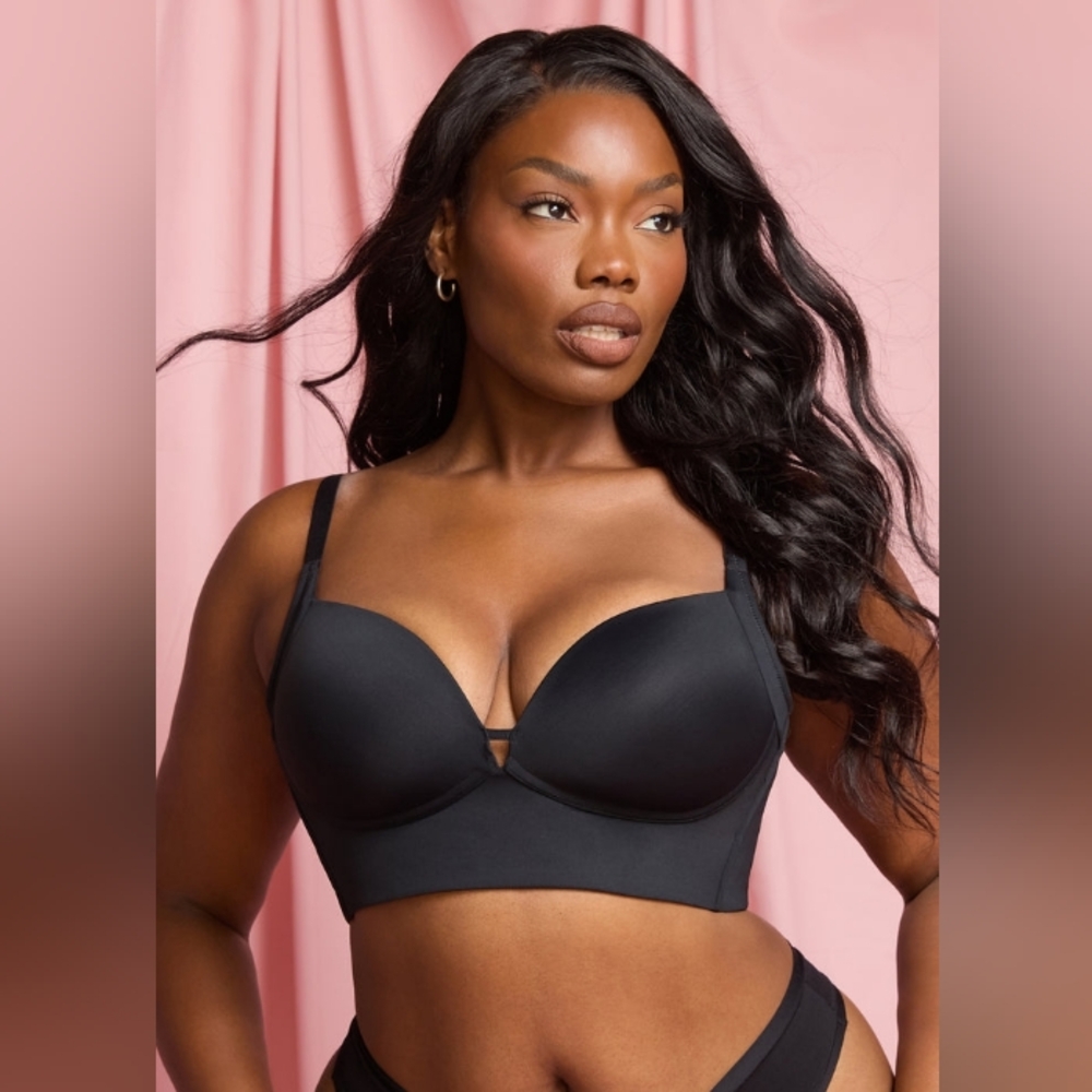 She's Waisted 360Support Wireless Bra Black 38G